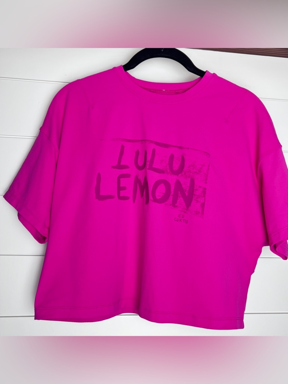 Lululemon Abrasion-Resistant Training T-Shirt *Ed Curtis. Sonic Pink